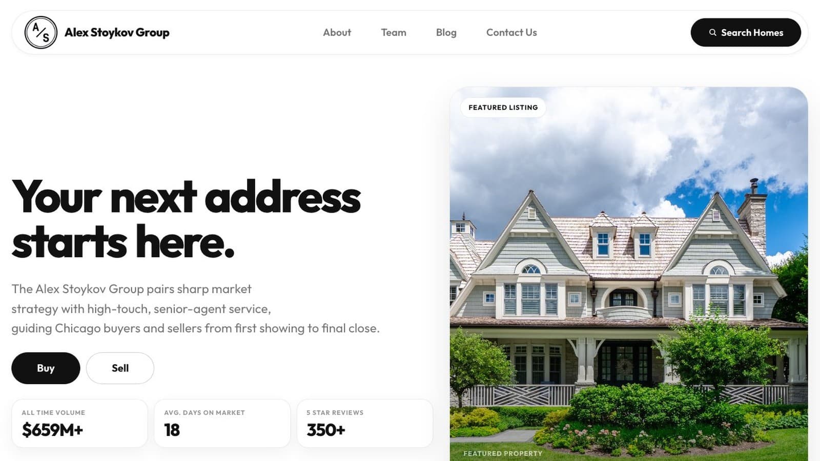 homepage redesign